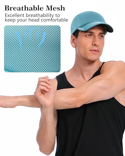 Image of GADIEMKENSD Running Hat Performance Mesh Hat, Excellent Ventilation, Lightweight, Reflective Design, Anti-Glare