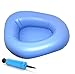 KIKIGOAL Bigger Washable Portable Air Inflation Blue Bed Pan Bedridden Elderly Inflatable Stool Bedsore Toilet