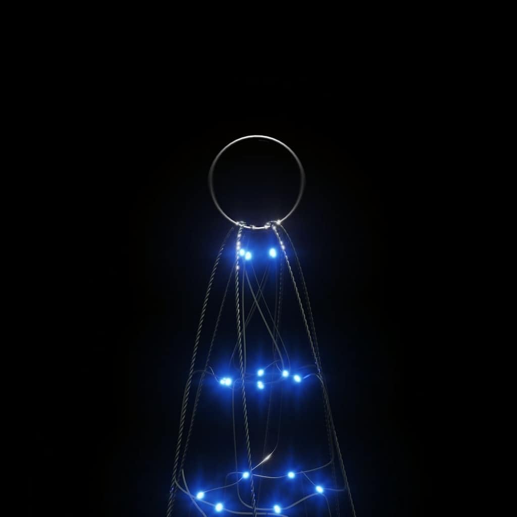 LED-Weihnachtsbaum 200 LEDs Blau 180 cm Kupfer Eisen mit 8 Lichteffekten USB Stromversorgung für Innen Außen Garten Balkon Terrasse Weihnachtsbeleuchtung