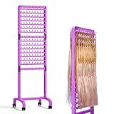 Sunnacate Braiding Hair Rack 280 Pegs, Height Adjustable, Mobile Braid Rack with Wheels, Standing Braider Rack Hair Stand Divider Separator Hair Extension Holder Hanger for Salon Home