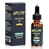30ml Huile pré-rasage pour homme | Huile de rasage douce pour peau sensible | Amollit les poils de barbe et protège contre les coupures de rasage | Hydratante pour un rasage lisse