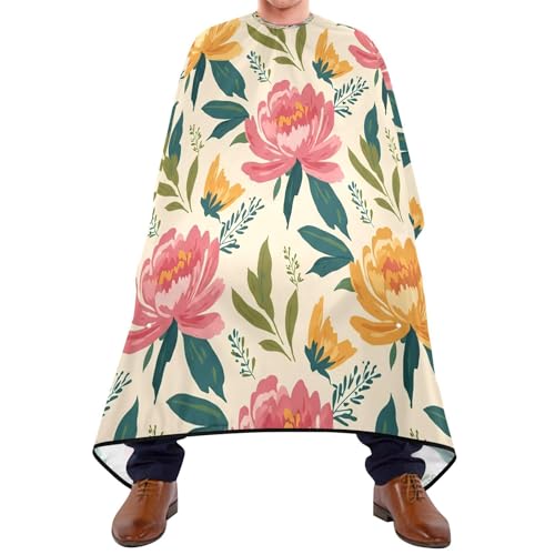 Cape Profesional Impermeable para Corte de Cabello Painterly Peony con Cierre Ajustable de Broche para Estilismo y Peluquería miniatura 1