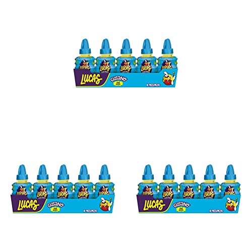 Lucas Gusano Green Apple Flavored Liquid Sour Candy, 1.26Oz - 10 Pieces Pack For Treats, Fruit, Snack, Parties, Piñatas (Pack Of 3) #TOP29