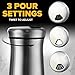 The Original Salt and Pepper Shakers set - Silver- Spice Dispenser with Adjustable Pour Holes - Stainless Steel & Glass Set of 2 Bottles