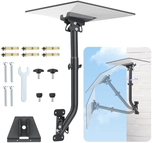 Gen 3 Starlink Mount, Lengthening 360° Adjustable Starlink Mounting Kit Compatible with V3 Starlink Standard Dish, Wall Mount/Roof Mount for Gen3 Starlink Internet Kit Satellite