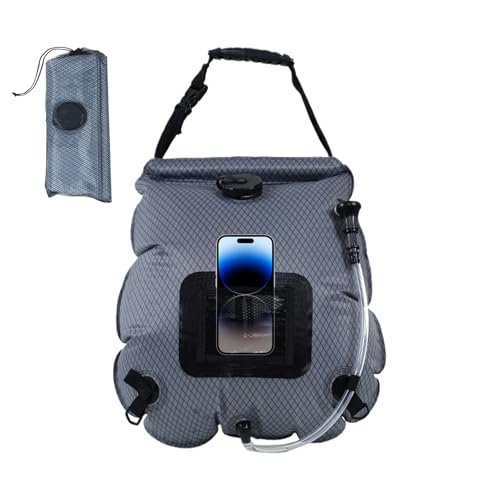 Bolsa de Ducha Solar para Camping, 5 Gal/20L, Bolsa de Calentamiento con Energía Solar, Diseño a Prueba de Fugas, Cabezal con Interruptor On-Off, Ideal para Camping, Senderismo, Viajes y Playa miniatura 4