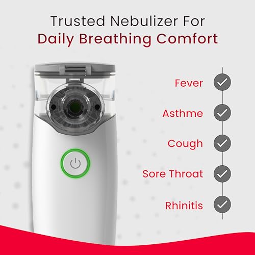 Image of CONTEC NE-M01L Portable Mesh Nebulizer Machine for Adults & Kids with Rechargeable Battery, Silent USB Handheld Inhaler for Asthma & Respiratory Care.