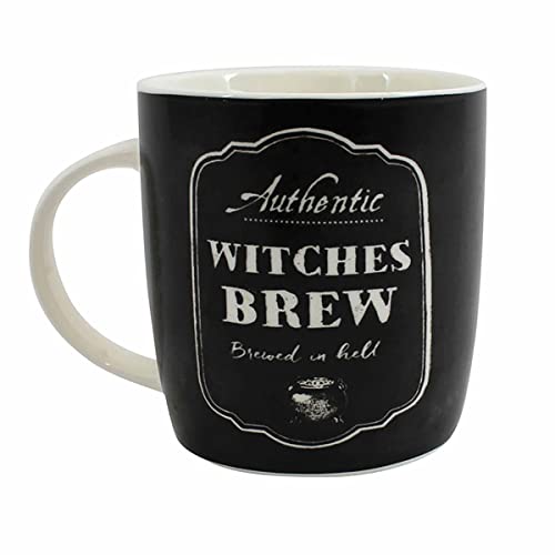 Taza de porcelana hueso negra y blanca con diseño encantado miniatura 1