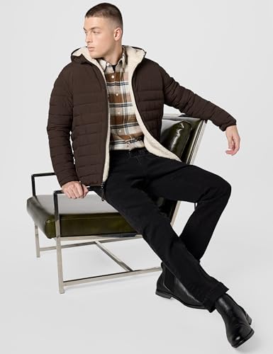 Image of Calvin Klein mens Lightweight Packable Down Jacket With Sherpa Lining