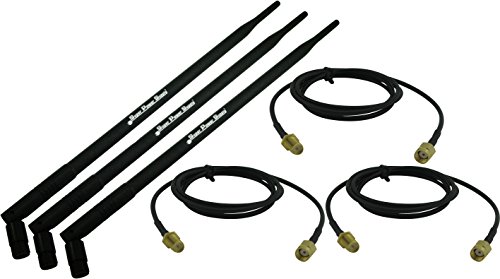 Super Power Supply 3 x 9dBi 2.4GHz 5GHz Dual Band WiFi RP-SMA Antenna