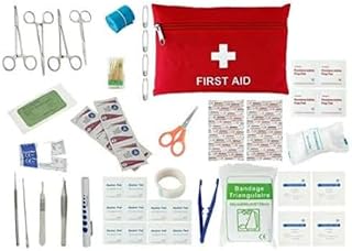 ASA Techmed 2 in 1 20 PC U.S. Military Style Surplus Emergency Survival Kit + First AID KIT - Bleed CONTOL Kit - Military Style + First Aid Kit - Molle Pouch