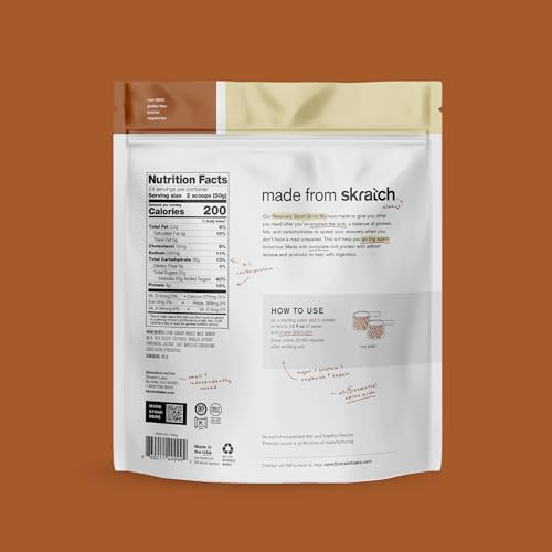 Image of Skratch Labs Recovery Sport Drink Mix - Horchata | 4:1 Carb‑to‑Protein Post‑Workout Formula for Fast Recovery | Complete Milk Protein, Electrolytes & Probiotics | 24 Servings