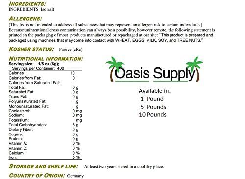 Miniatura 2 de Oasis Supply, Sustituto de azúcar isomalt (granular)  Sustituto de azúcar para hornear, 1 libra  Isomalt listo para usar  transparente y no