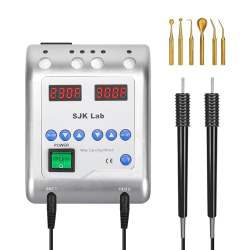 Electric Wax Carving Pencil, Double Pens and 6 Carving Tips, Exceptional Heat Conductivity to Achieve Any Precision Carving Task, Suitable for Double Use