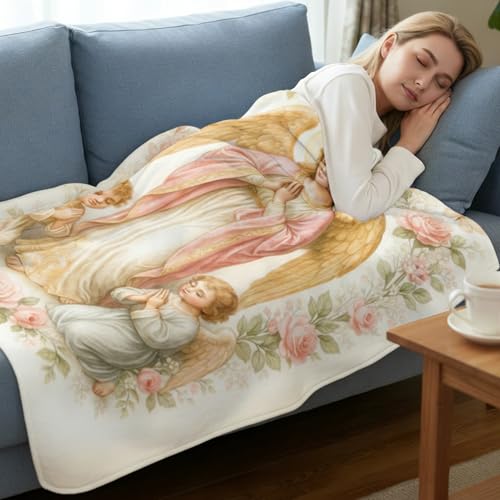 Couverture en flanelle Vierge Marie, plaid peluche lit et canapé - 3