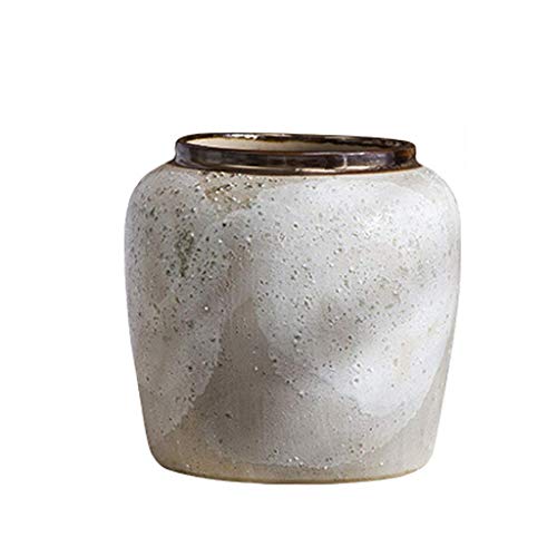 Vase en céramique blanc et or pour fleur et décoration de bureau - 2