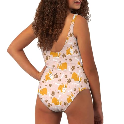 Pink Cartoon One-Piece Swimsuit for Girls & Teens4