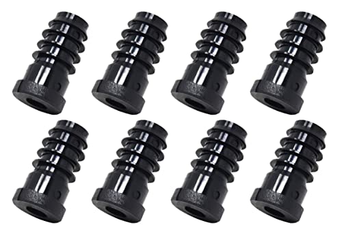 Design61 8x Gewindestopfen Justierstopfen für Rundrohr mit eingelegter Metallmutter Ø20 mm 1-1,5 mm mit M8 Innengewinde Cover