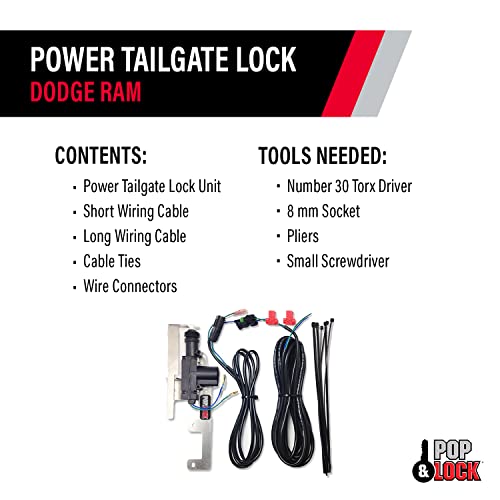 Pop & Lock Pl8340 Power Tailgate Lock For Dodge Ram Models 1500, 2500, And 3500 #TOP3