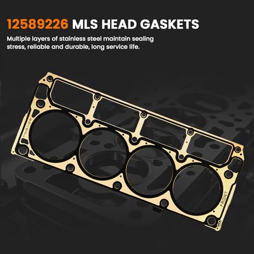 Image of GEN 3 III LS Gasket Set Kit & LS Head Gaskets Compatible with 1999-2010 GM Chevy Silverado GMC Sierra 1500 2500 Engine LS1 LS6 LQ4 LQ9 4.8L 5.3L 5.7L 6.0L Replace#12551933 12611384 12558178