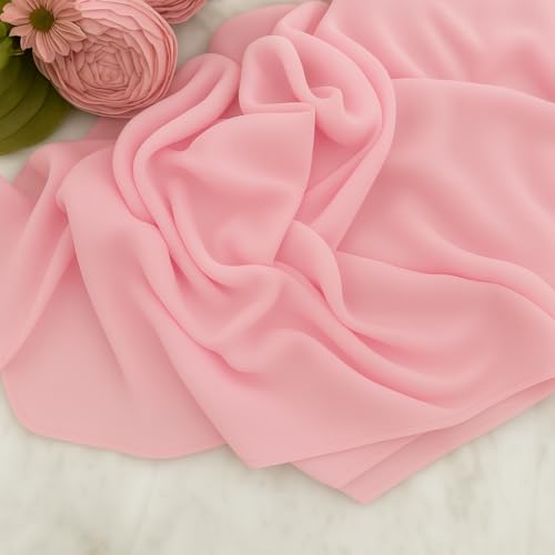 Chiffon Crepe Hijab for Women, Soft, Thick, Non-See-Through Headscarf 180x70cm, Modest Muslim Scarf4