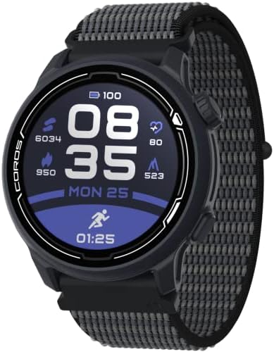 COROS PACE 2 Sport Watch GPS Heart Rate Monitor, 20 Days Long Battery Life, Barometer, Lightweight, Strava, Training Plan, Navigation, Sleep Track, Swim, Bike, Run, Strength, Treadmill (Navy Nylon)
