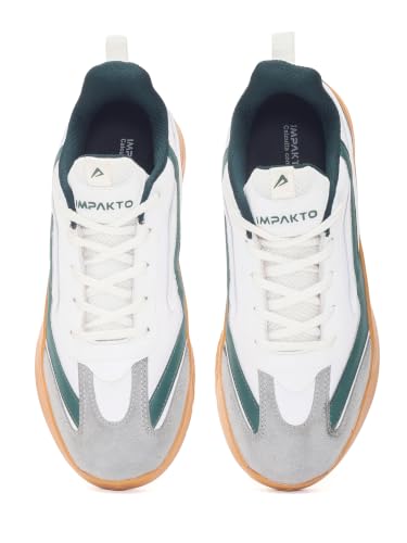 Image of Impakto para X Court Men's Sneakers | Lightweight & Cushioned Insole | Lace-Up Shoes for Casual Outings,Walking & Gym | Anti-Skid Rubber Sole for Non-Marking Activity