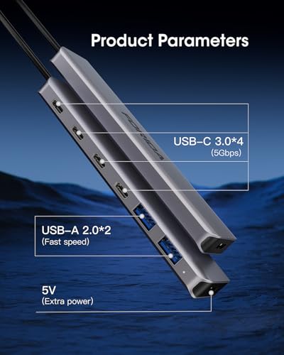 Conecta dispositivos múltiples tipo C en tu PC con este hub USB 3.0 4