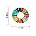 Sustainable Development Goals Brooch,United Nations SDGs Pin Badge,SDGs Rainbow Brooch Lapel Pin,SDGs Enamel Pin for Clothing Backpack Hat Decoration
