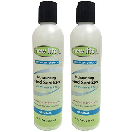 NewLife Hand Sanitizer with Vitamin E & B5 - Kills Germs Without Soap & Water - Refreshing Gel, Made in USA - 7.8 oz, 2 Pack