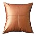 Joielavie Housse de Coussin PU Cuir Carreau Grille Puzzle Géométrique Carré Fermeture à Glissière Taie d'oreiller Moderne Classique Décoration Canapé Lit Maison Sofa 45X45CM #6