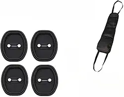 Kit 4 Peças Protetor Anti Impacto para Porta de Carro – Amortecedor Borracha Universal Anti Colisão e Redutor de Ruídos (Kit Preto+Bolsa Organizador)