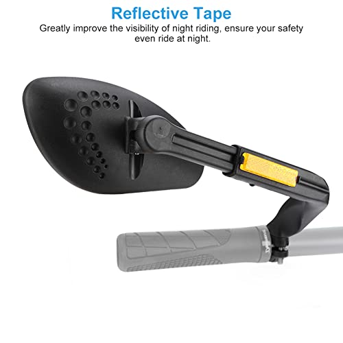 Bike Mirror With Reflective Tape, Adjustable Bike Mirrors Handlebar Rearview Mirror, Stainless Steel Bike Rear View Mirrors, Bike Mirror Handlebar Mount, Bicycle Mirror (Left Side) #TOP2