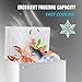 Chest Freezer 5.0 Cu.Ft Small Deep Freezer White Top Door Mini Freezer with Removable Basket, Low Noise, 7 Adjustable Temperature and Energy Saving Perfect for Home Garage Basement Dorm or Apartment