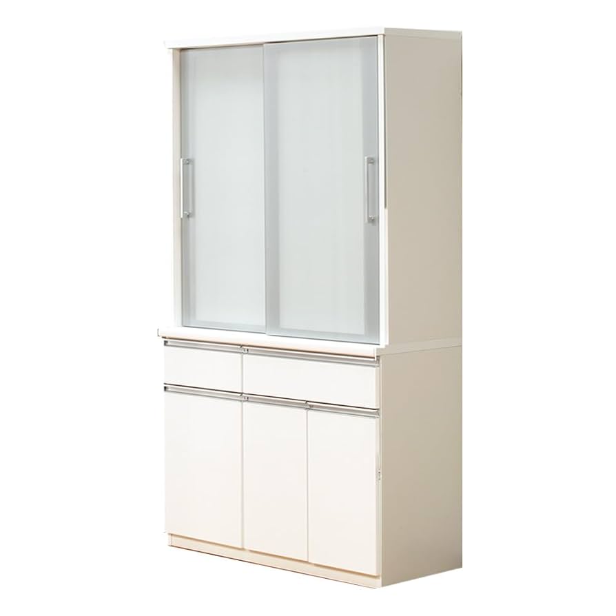 ホワイト 食器棚 幅100cm Amazon｜アルファタカバ 食器棚 100cm幅 完成品 日本製 大川家具