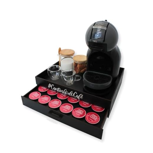 Melhor porta-cápsulas bandeja cantinho do café organizador suporte cafeteira chá servir - 9 modelos (Preto - Dolce Gusto)