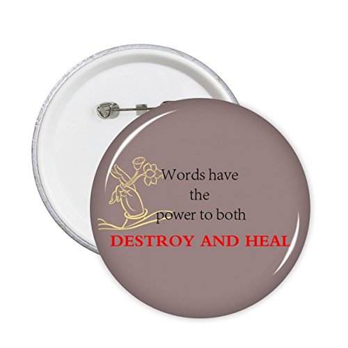 Badge Bouddha Les mots ont le pouvoir de guérir pour personnaliser sac et veste