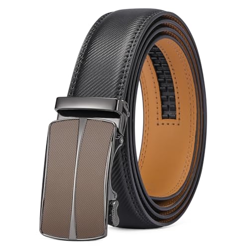 New Men's Belt Two-layer Cowhide Casual Automatic Buckle Mat Belt Men's Jeans Comfortable Fashion Outdoor Sports Stretch