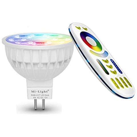 LIGHTEU, Bombilla LED RGB + CCT con control remoto Cover