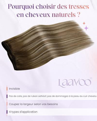 Tissage cheveux naturel double trame sans démarcation 50cm - 6