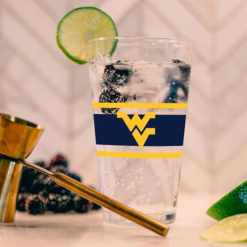 Image of Logo Brands NCAA 16 oz Pint Glass - Durable Glass With Bold Team Color- Chip-Resistant Rim Drinkware For Fans, Tailgates, Home Bars & Everyday Use