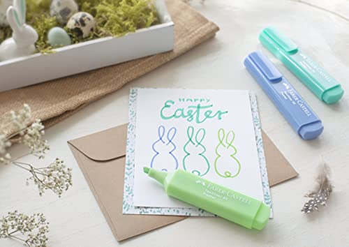 Faber-Castell Textmarker Set TL 1546, 8 Pastellfarben im Etui