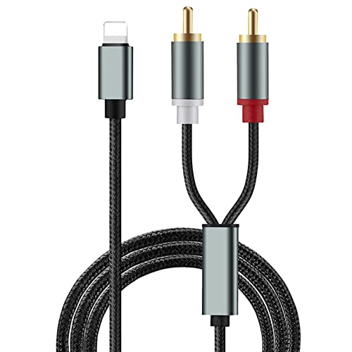 Cable auxiliar de audio RCA, adaptador divisor en Y estéreo de 2 machos, compatible con almohadilla...
