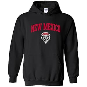 UGP Campus Apparel AH03 – New Mexico Lobos Arch Logo HOODIE – 3X-Large – Black