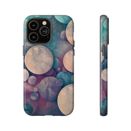 Coque iPhone 14 Pro Max cercles rêveurs une touche de poésie colorée