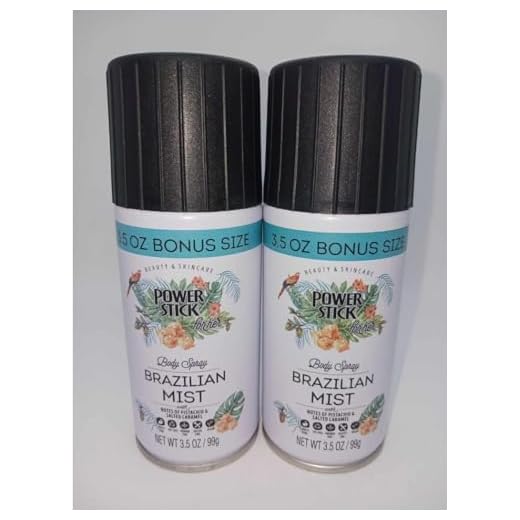 Power Stick Brazilian Mist Body Spray Notes of Pistachio & Salted Caramel (2 pack)