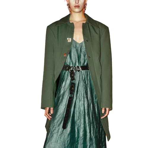 Women's Casual Work Office Dressy Blazer Suit Long Sleeve Open Front Button Jacket