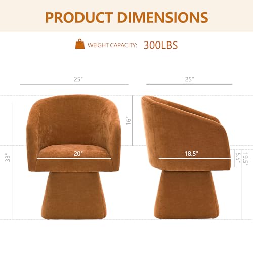 Sillón giratorio moderno plegable naranja miniatura 2