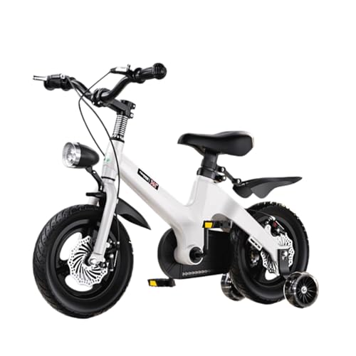 Banefu子ども自転車 12/14/16/18インチ、 ワンピースホイール、フロントとリアのダブルディスクブレーキ マグネシウム合金フレーム 安全耐久性 可愛い 高さ調節可能 組み立て簡単 3 〜 12歳 通勤 通学 街乗り 女の子 男の子 プレゼント