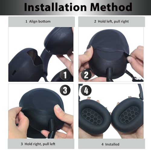 Accesorios Adhiper XM6 Sweat Covers para Sony WH-1000XM6 - Negro | Funda de silicona suave, cubierta 2-en-1 para audífonos con cubiertas para almohadillas y diadema, resistente al sudor y fácil de limpiar miniatura 5
